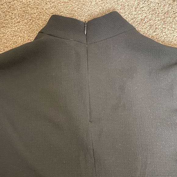 Black Faux Wrap Choker Collar Blouse - Picture 7 of 7